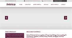 Desktop Screenshot of intricoproducts.com